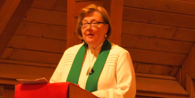 Karen at pulpit